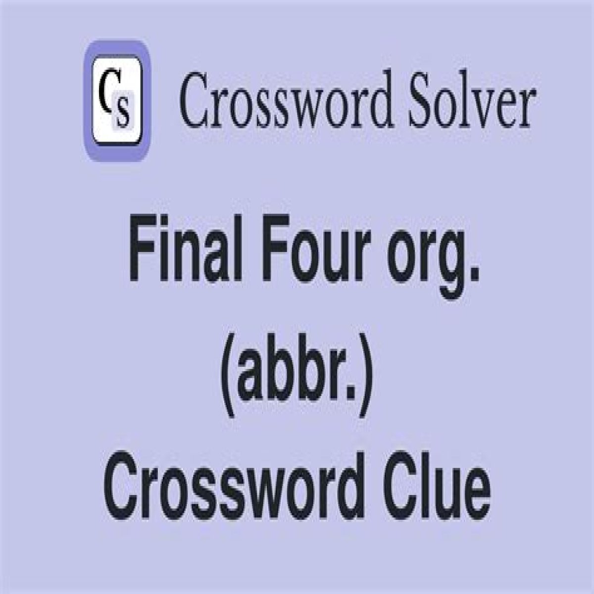 Final Four organization: Abbr.